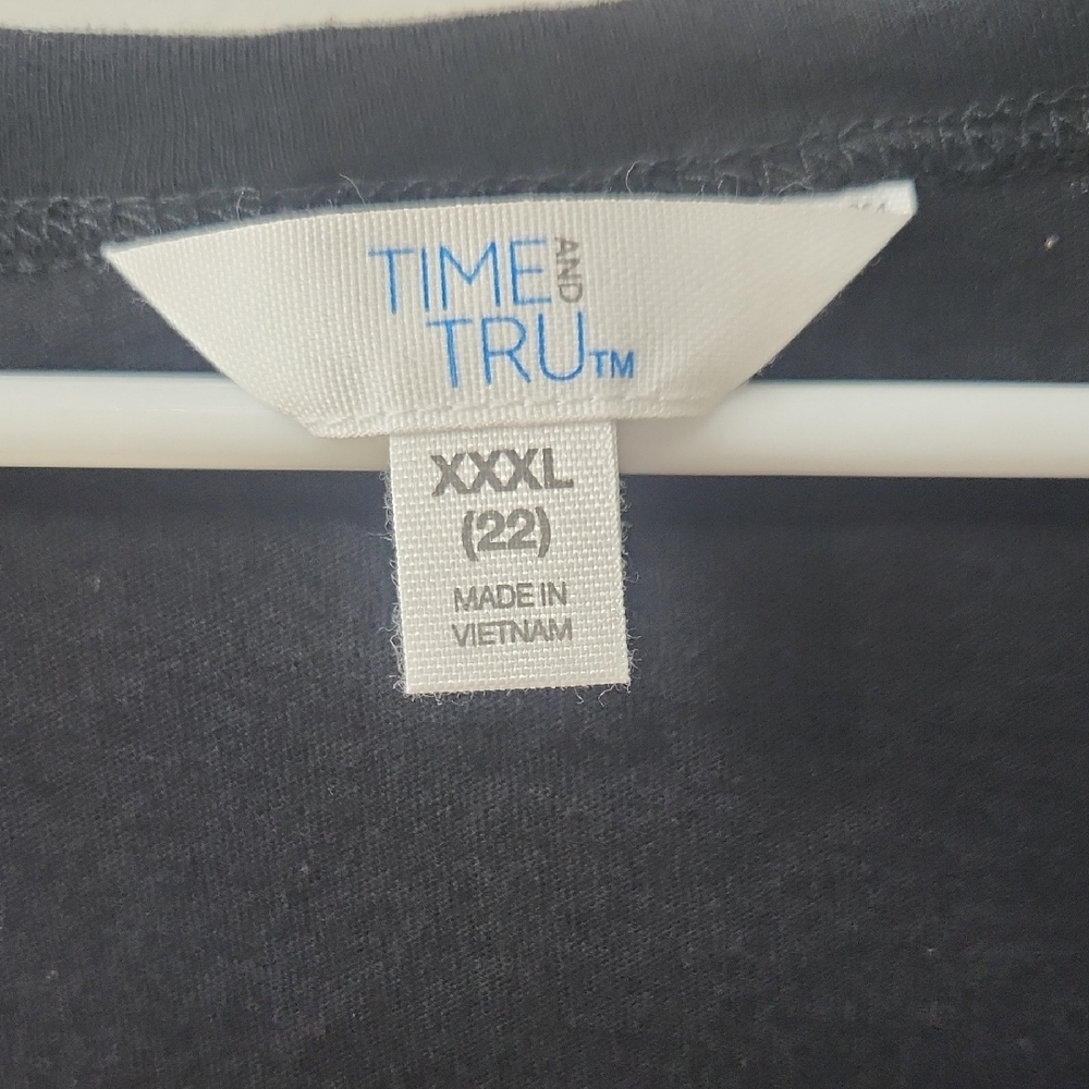 Time and Tru Black Tiered Cotton Dress 3X - Picture 2 of 5